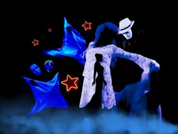 4x3 Black Light Theatre HILT images OF love STARS